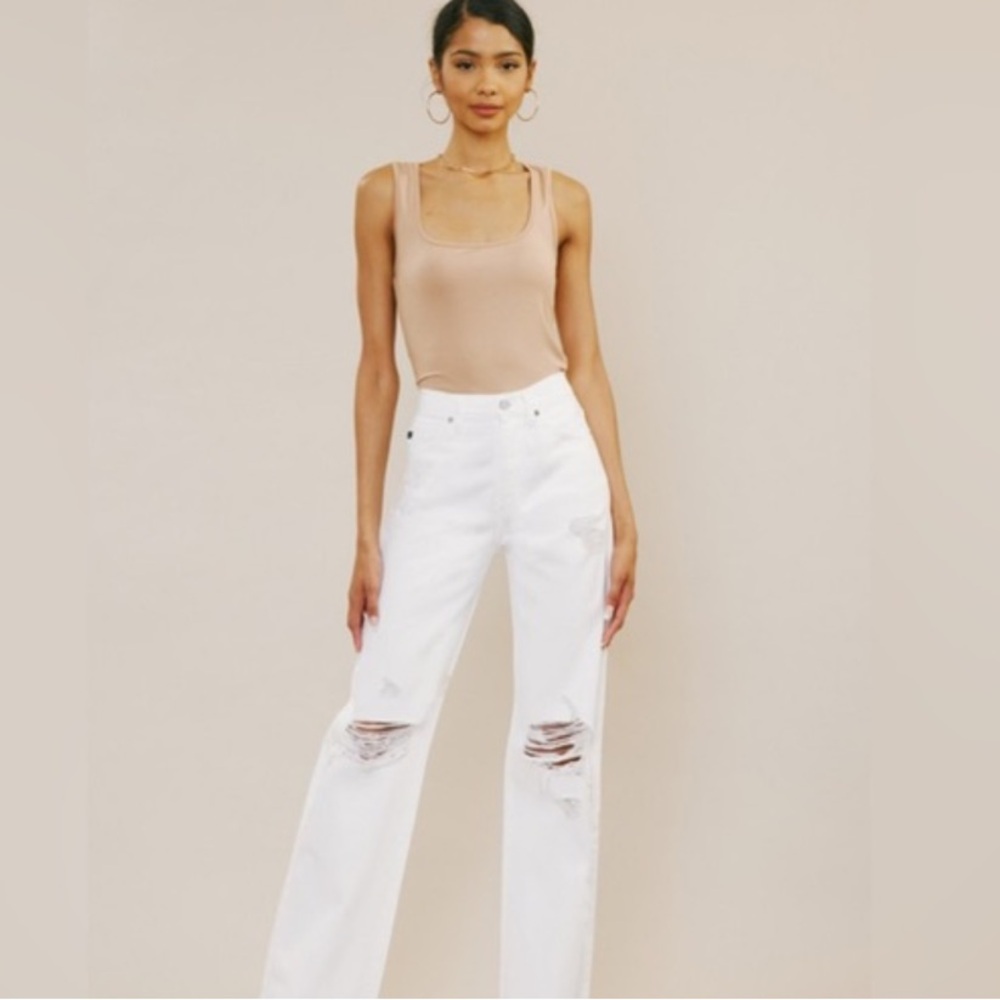 KanCan Women's White Flare Jeans